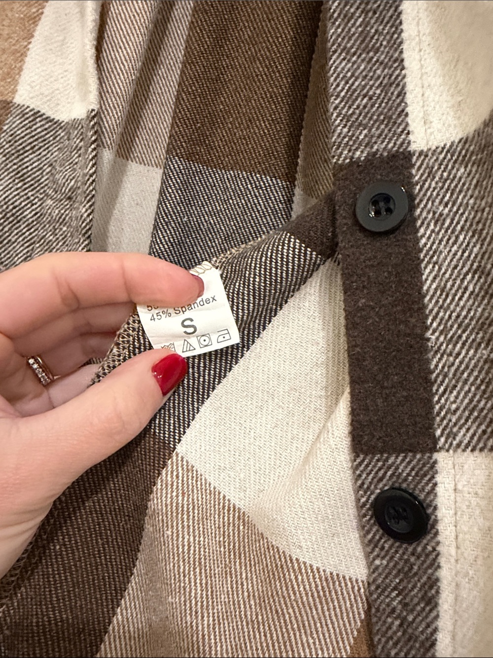 Plaid Button-Front Shacket - Picture 2 of 4